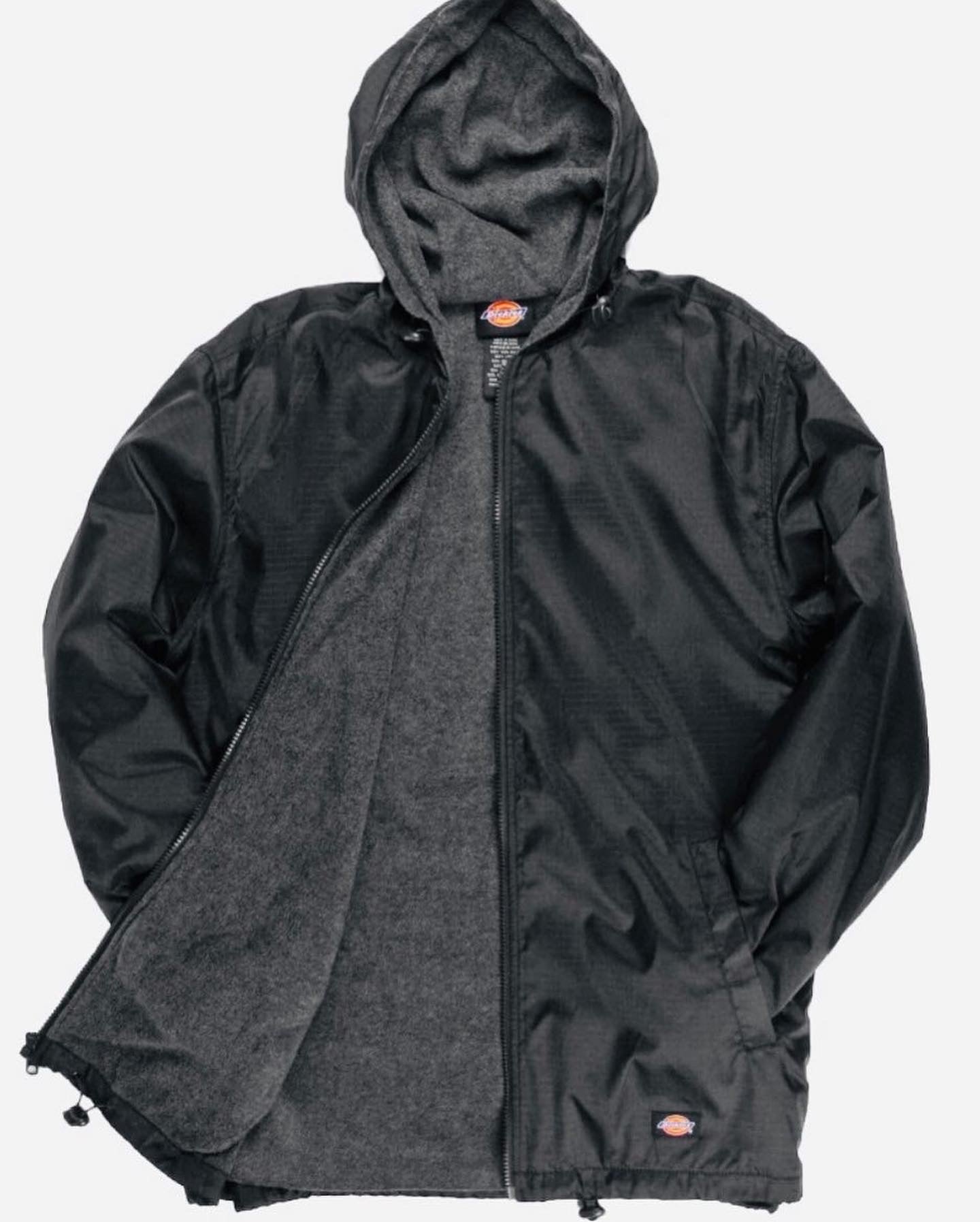 Dickies zip fleeced hooded windbreaker