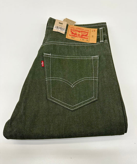Original Levis shrink-to-fit 501s OLIVE Green